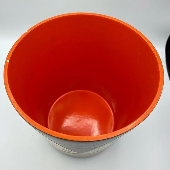 MidCentury W German Alcohol Label Decoupage Enameled Champagne Bucket & Coasters - Picture 9 of 16